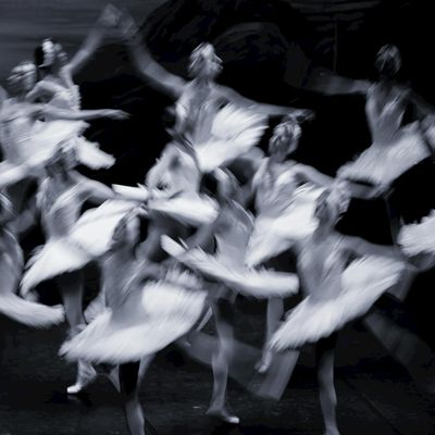 A person in motion, captured with a slight blur to show movement.